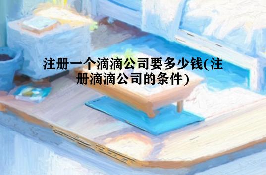 注册一个滴滴公司要多少钱(注册滴滴公司的条件)