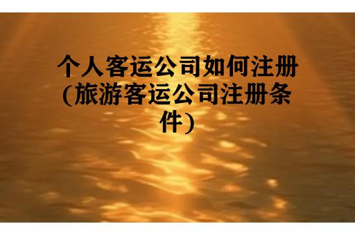 个人客运公司如何注册(旅游客运公司注册条件)