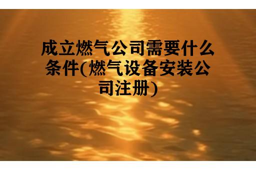 成立燃气公司需要什么条件(燃气设备安装公司注册)