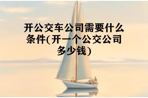 开公交车公司需要什么条件(开一个公交公司多少钱)