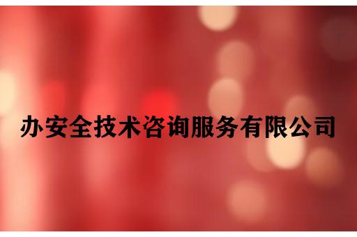 办安全技术咨询服务有限公司