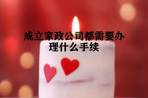 成立家政公司都需要办理什么手续