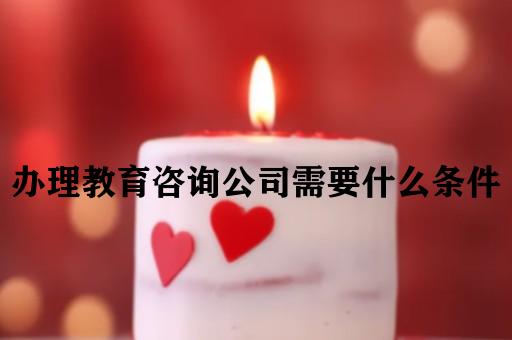 办理教育咨询公司需要什么条件