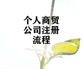 个人商贸公司注册流程