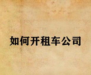 如何开租车公司 如何开租车公司