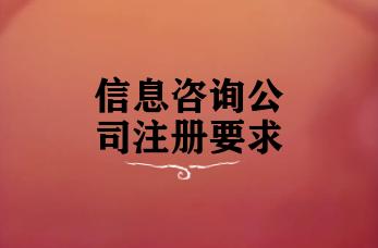 信息咨询公司注册要求