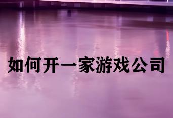 如何开一家游戏公司 如何开一家游戏公司