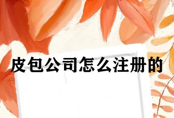 皮包公司怎么注册的 皮包公司怎么注册的