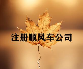 注册顺风车公司