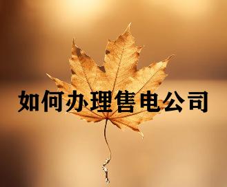 如何办理售电公司