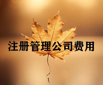 注册管理公司费用