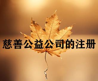 慈善公益公司的注册