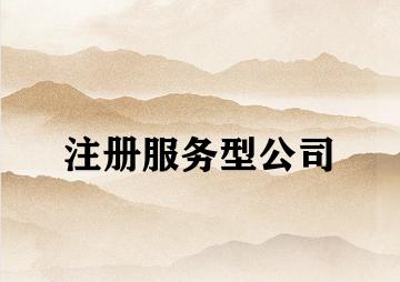 注册服务型公司
