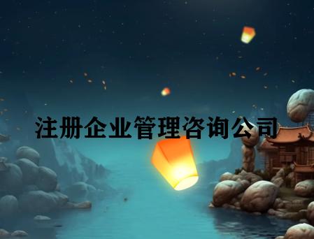 注册企业管理咨询公司