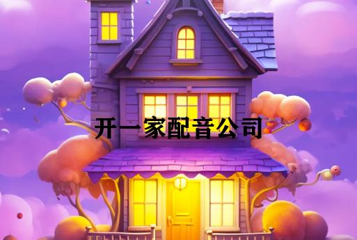 开一家配音公司 开一家配音公司