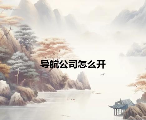 导航公司怎么开 导航公司怎么开
