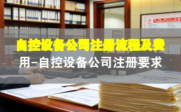 自控设备公司注册流程及费用-自控设备公司注册要求