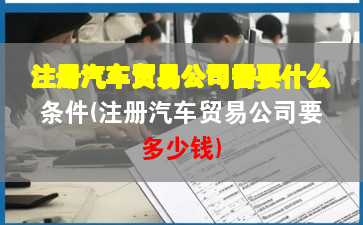 注册汽车贸易公司需要什么条件(注册汽车贸易公司要多少钱)